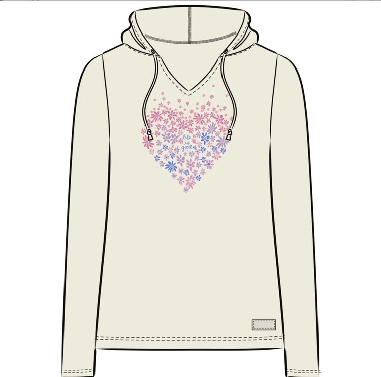 Womans Heart Daisy Long Sleeve Crusher