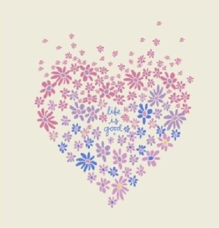 Womans Heart Daisy Long Sleeve Crusher