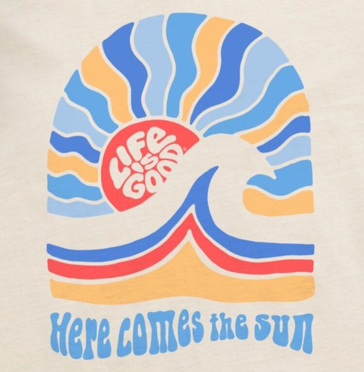Life is Good Womans Here Comes The Sun Arch Crusher Tee