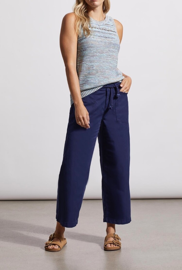 Tribal Audrey Wide Crop Jeans Nautical Cord