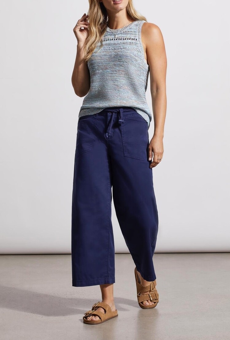 Tribal Audrey Wide Crop Jeans Nautical Cord