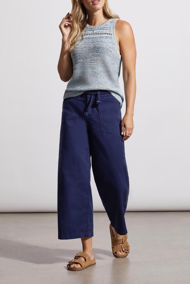 Tribal Audrey Wide Crop Jeans Nautical Cord