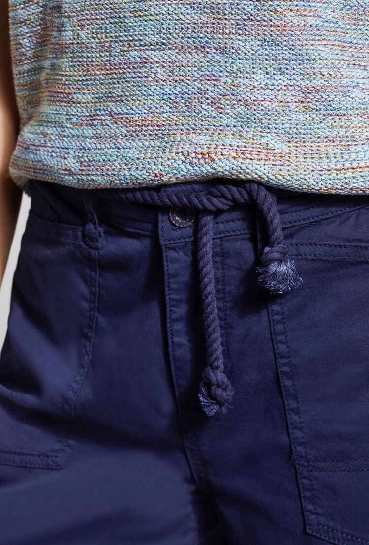 Tribal Audrey Wide Crop Jeans Nautical Cord