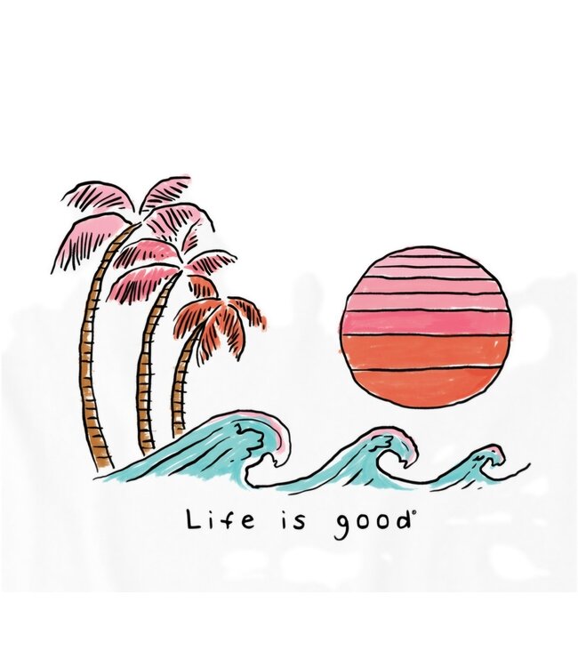 Life is Good Womans Quirkey Wave Pam Sun Crusher Tan