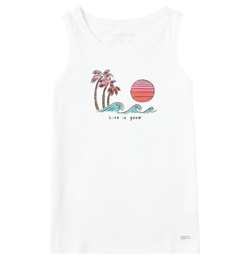 Life is Good Womans Quirkey Wave Pam Sun Crusher Tan