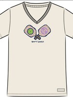 Life is Good Womans Keep it Simple Pickleball Short Sleeve