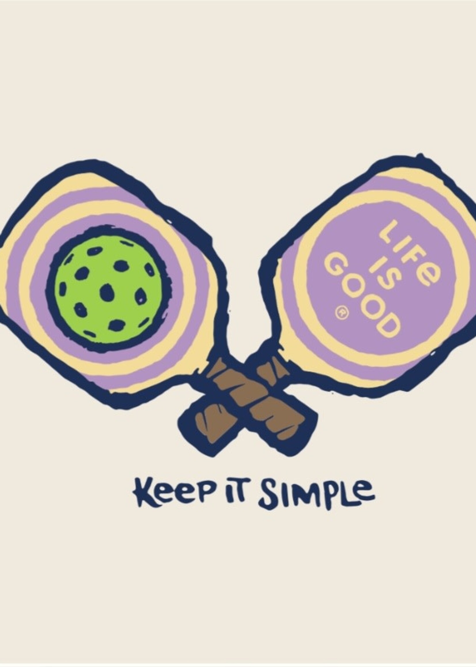 Life is Good Womans Keep it Simple Pickleball Short Sleeve