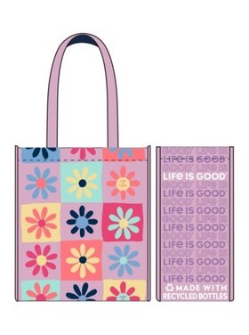 Life is Good HAVE A NICE DAISY SQUARES THE GOOD TOTE