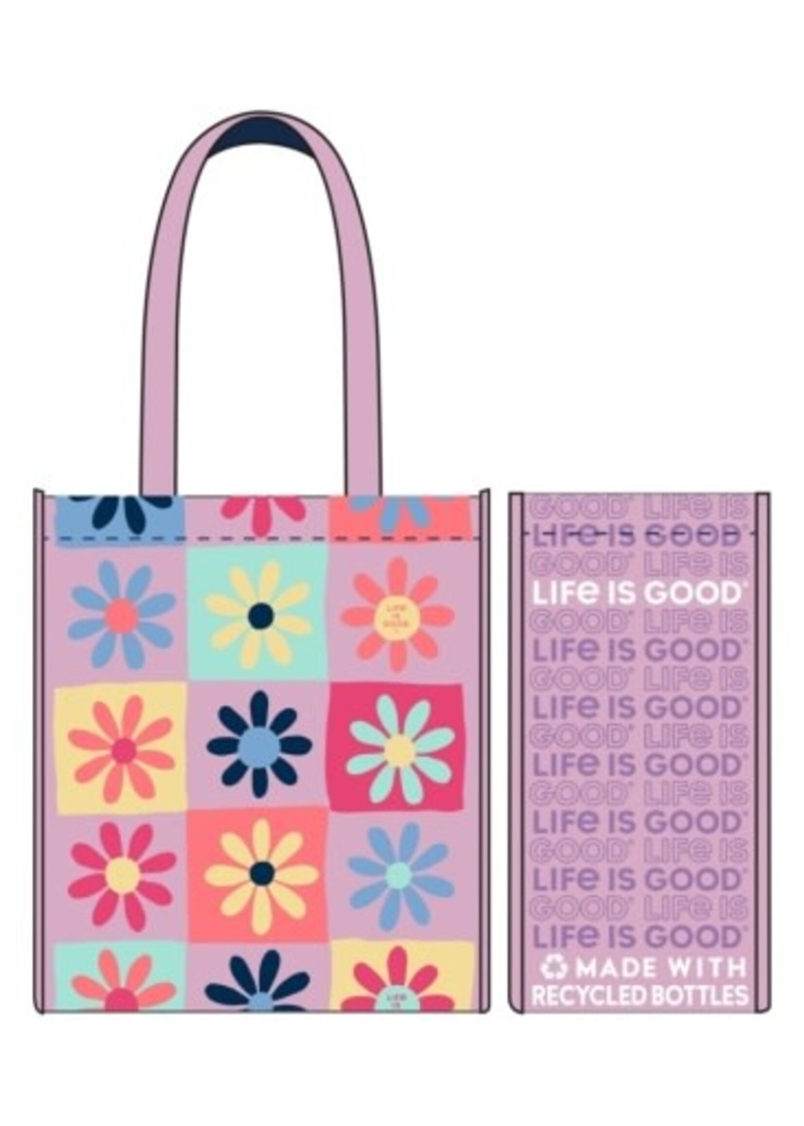 Life is Good HAVE A NICE DAISY SQUARES THE GOOD TOTE