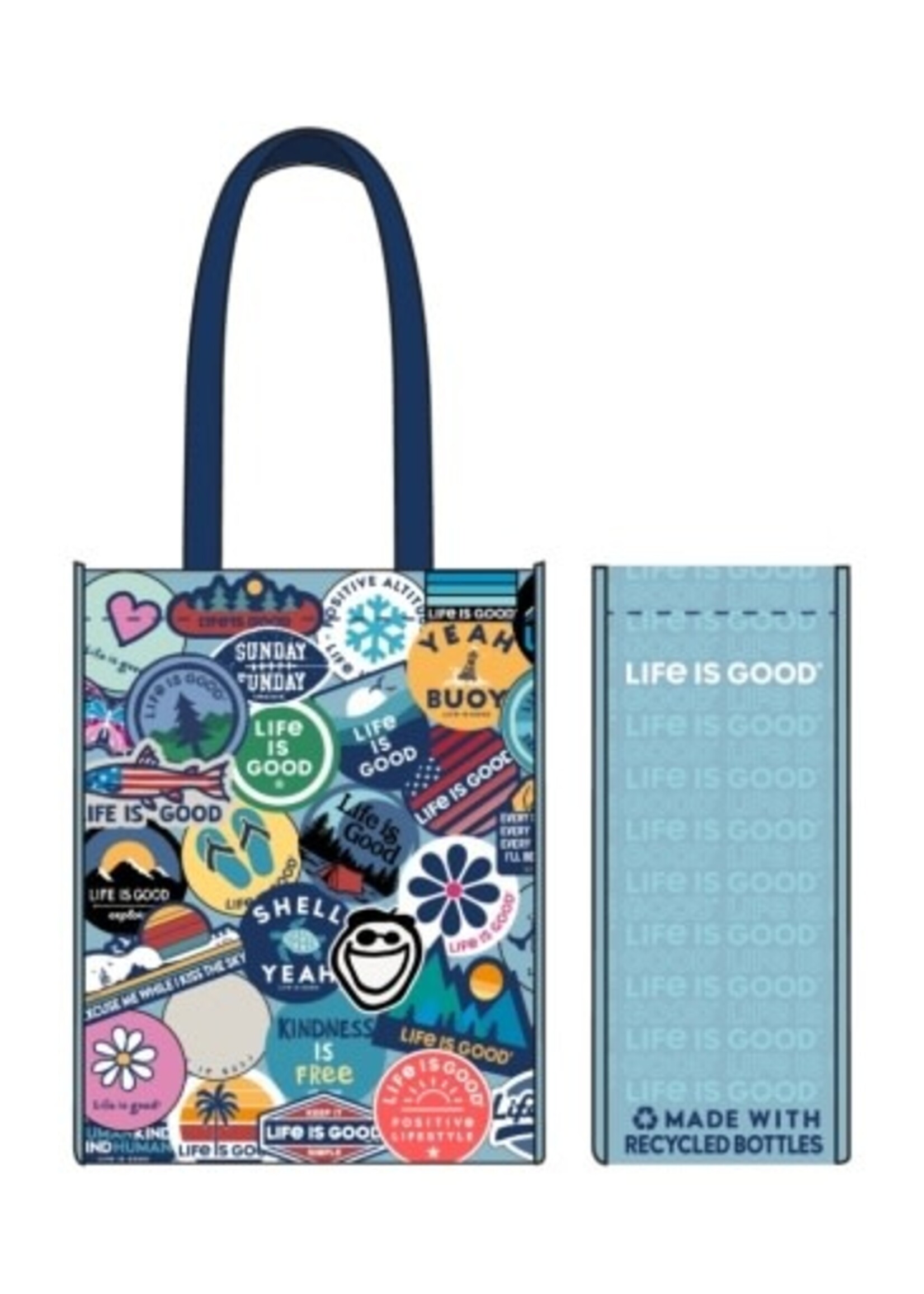 Life is Good STICKER PATTERN THE SMALL GOOD TOTE