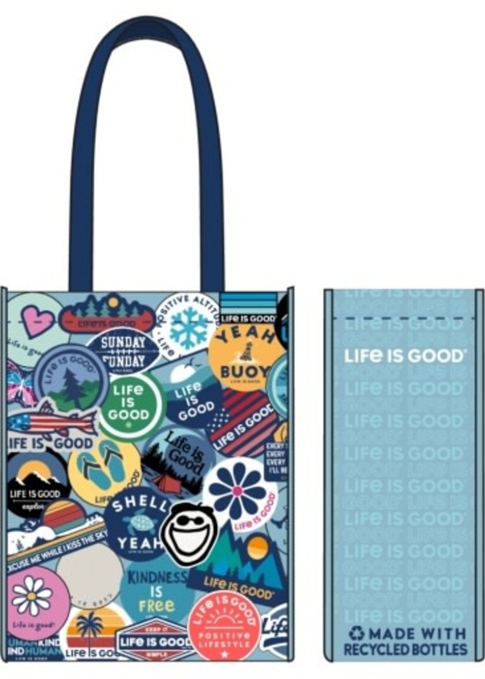 Life is Good STICKER PATTERN THE SMALL GOOD TOTE