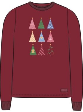 Life is Good WOMEN'S RETRO CHRISTMAS TREES LONG SLEEV
