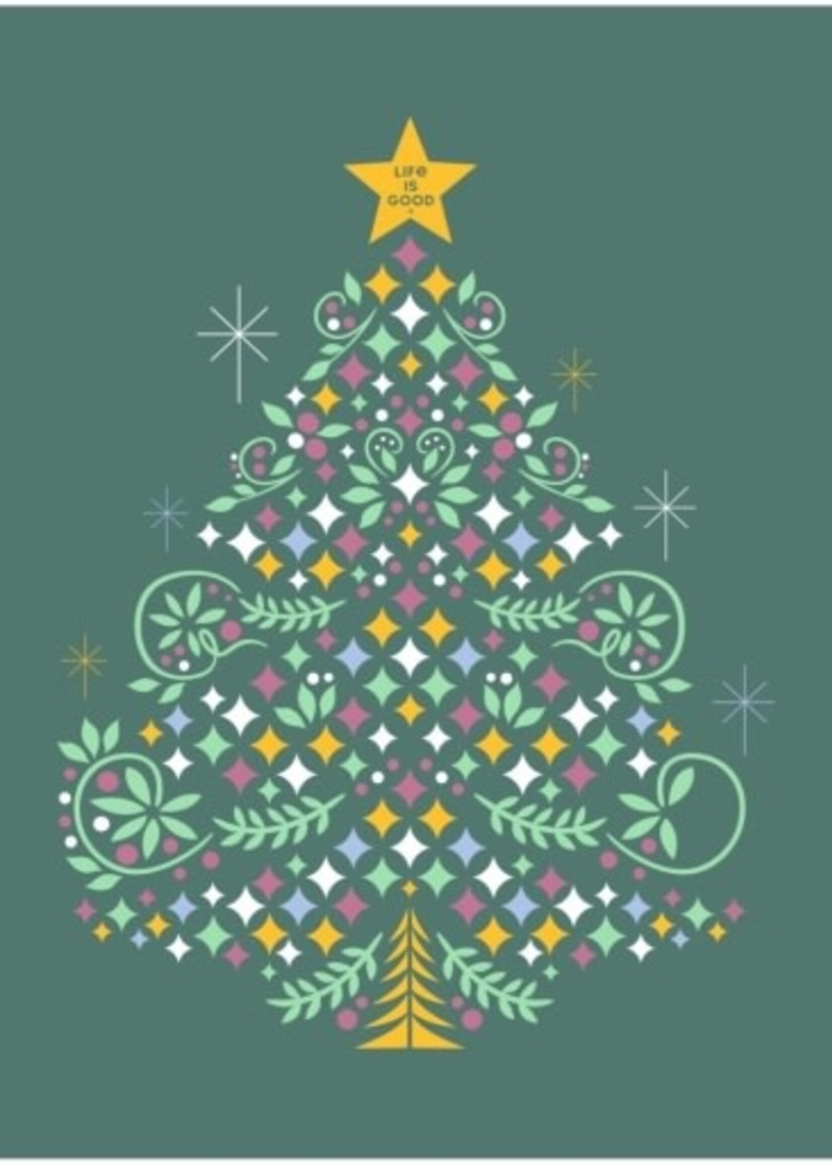 Life is Good WOMEN'S CHRISTMAS TREE SPARKLES LONG SLE