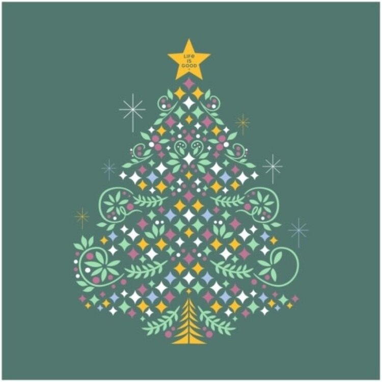 Life is Good WOMEN'S CHRISTMAS TREE SPARKLES LONG SLE