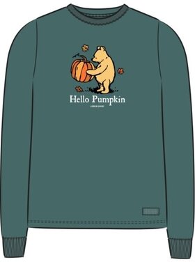 Life is Good WOMEN'S WINNIE HELLO PUMPKIN LONG SLEEVE