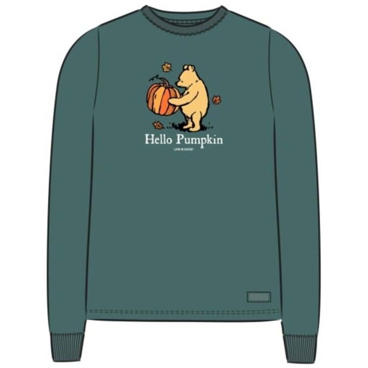 Life is Good WOMEN'S WINNIE HELLO PUMPKIN LONG SLEEVE