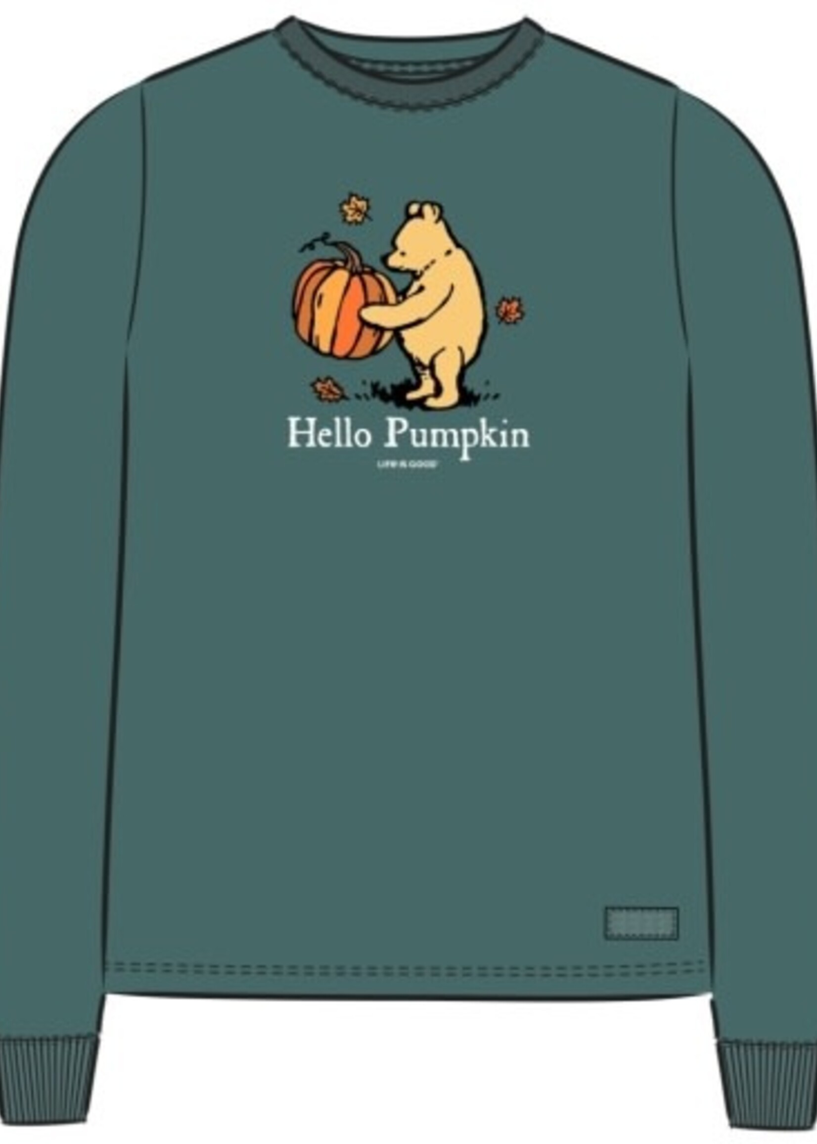 Life is Good WOMEN'S WINNIE HELLO PUMPKIN LONG SLEEVE