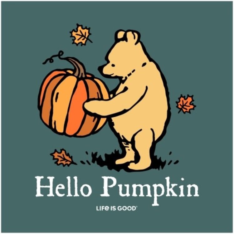 Life is Good WOMEN'S WINNIE HELLO PUMPKIN LONG SLEEVE
