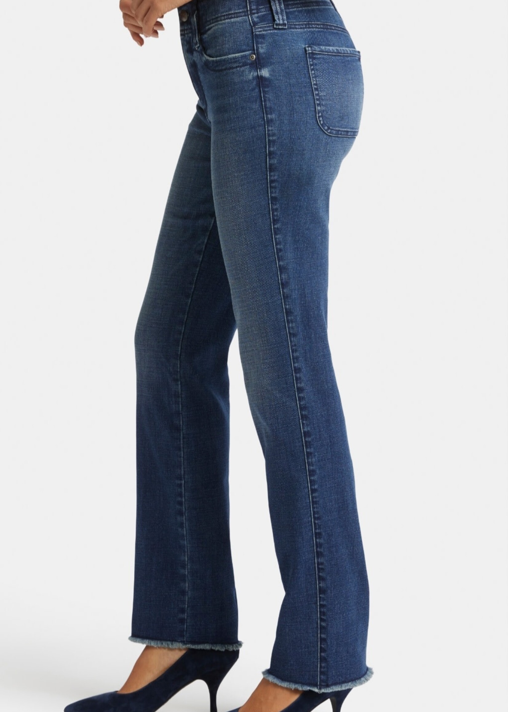 NYDJ Marilyn Straight Hollywood Waist with unfinished hem