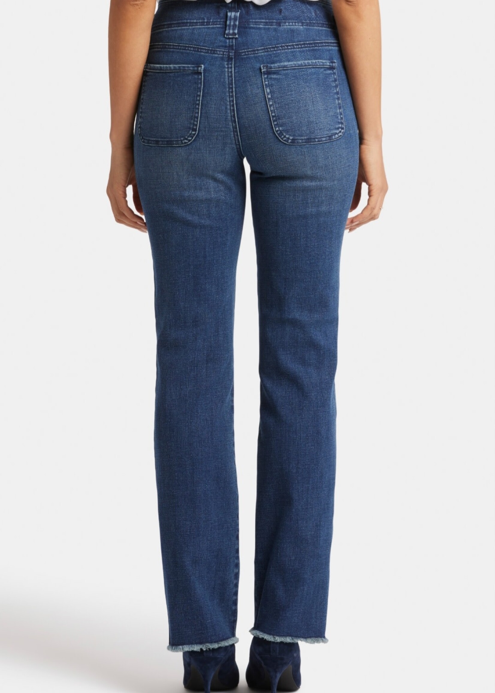 NYDJ Marilyn Straight Hollywood Waist with unfinished hem