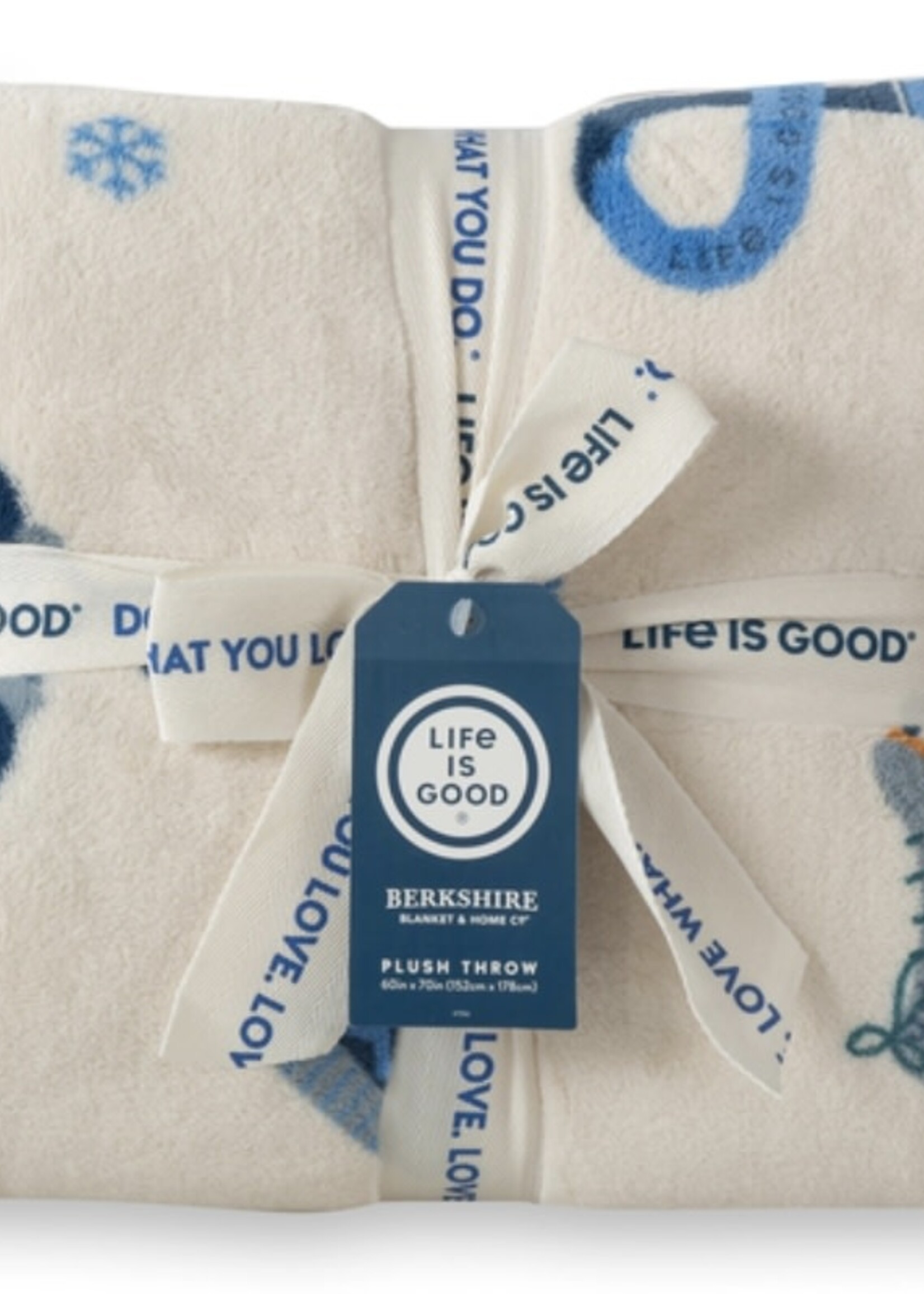 Life is Good WINTER FUN PLUSH THROW BLANKET