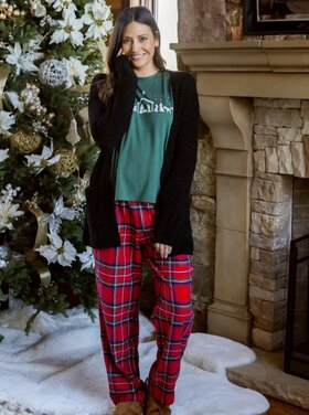 Grace & Lace Flannel Christmas  Pajama Pants