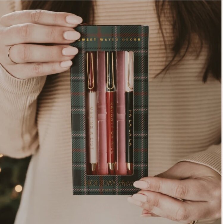 Sweet Water Decor Holiday cheer pen set