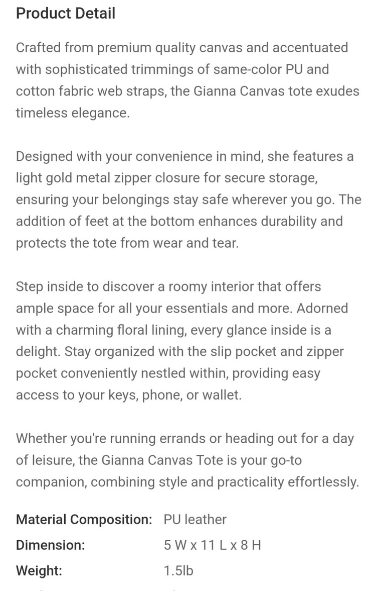 kayla & Ava Gianna Canvas Tote