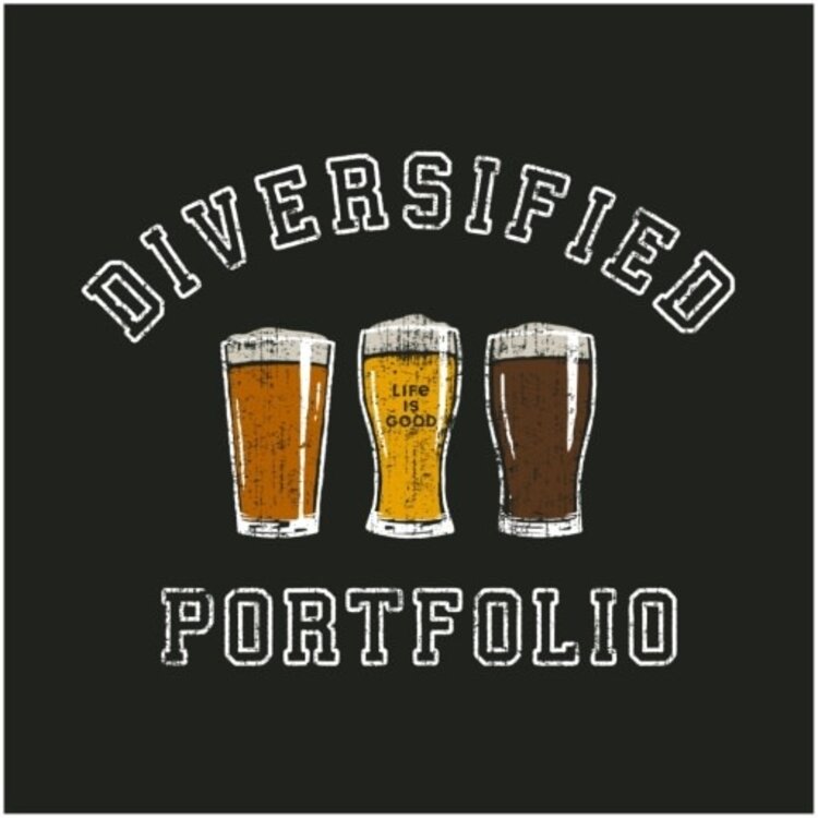 Life is Good MEN'S DIVERSIFIED PORTFOLIO BEER SHORT S