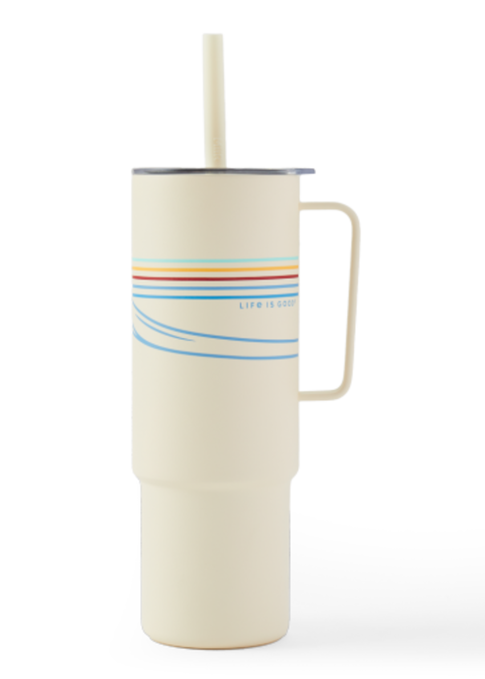 Life is Good WAVE STRIPE 32 OZ. CUP AND STRAW