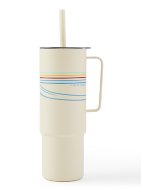 Life is Good WAVE STRIPE 32 OZ. CUP AND STRAW