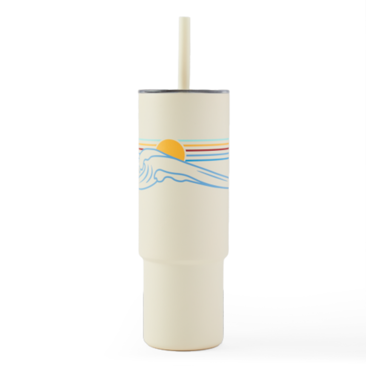 Life is Good WAVE STRIPE 32 OZ. CUP AND STRAW