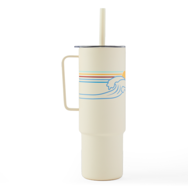 Life is Good WAVE STRIPE 32 OZ. CUP AND STRAW
