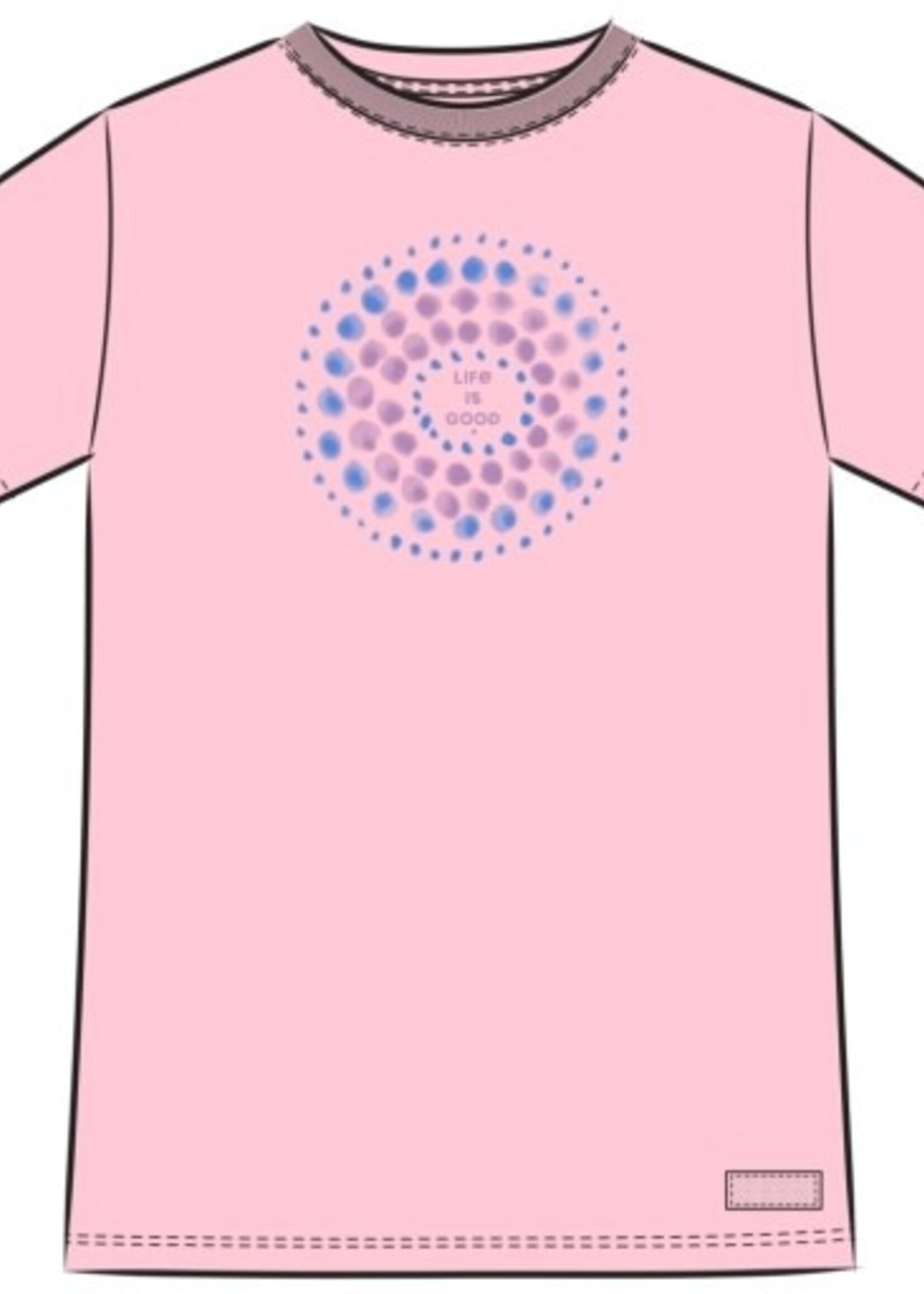 Life is Good WOMEN'S CIRCLE OF CIRCLES SHORT SLEEVE C