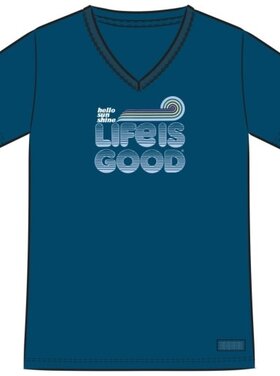 Life is Good WOMEN'S GROOVY HELLO SUNSHINE SHORT SLEE