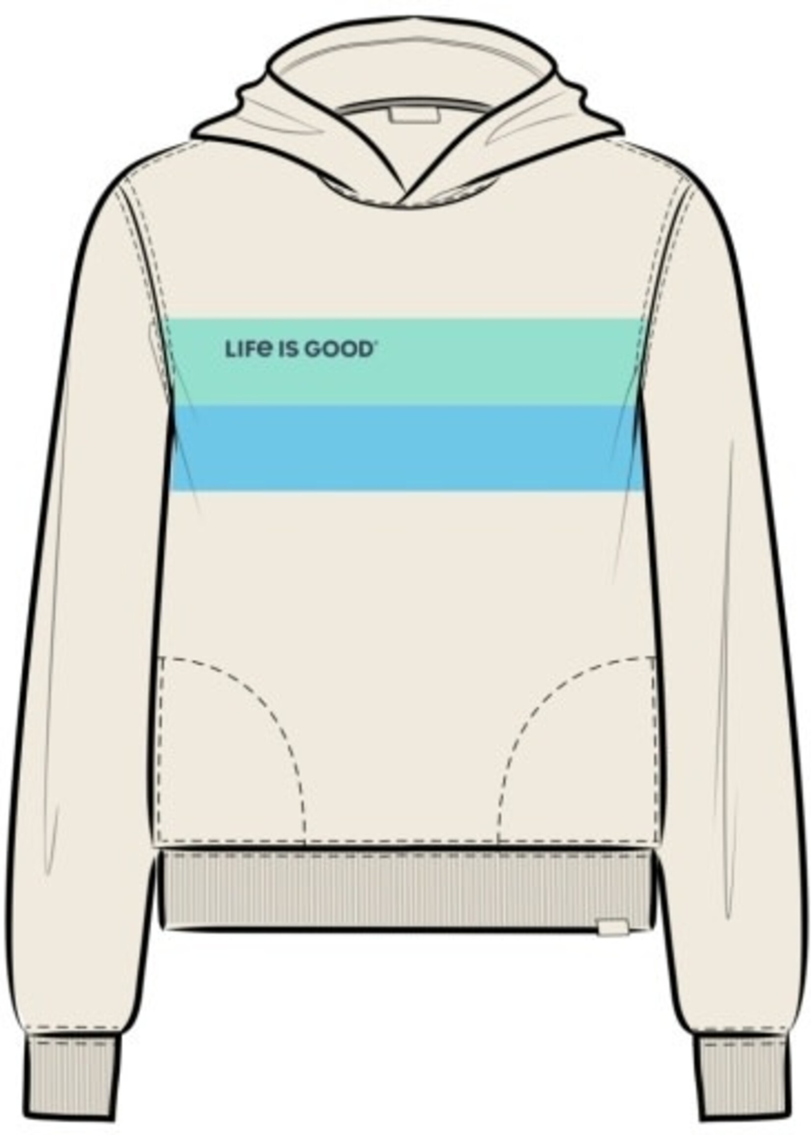 Life is Good WOMEN'S LIG TWO WIDE STRIPES GOOD VIBES