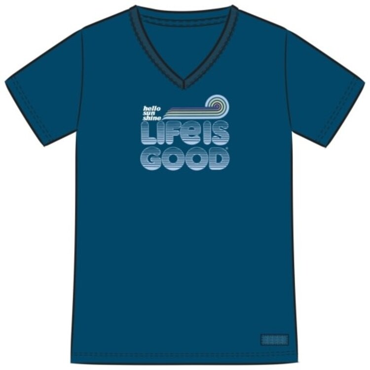 Life is Good WOMEN'S GROOVY HELLO SUNSHINE SHORT SLEE