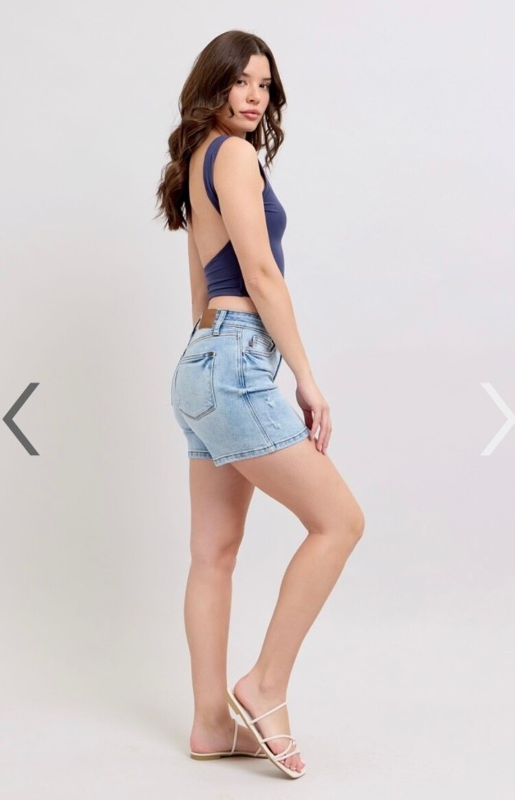 Judy Blue Vintage Wash Dad Shorts