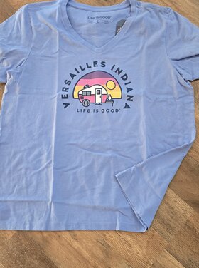 Life is Good W CRUSHER VEE ND RV RAINBOW CRNBLU