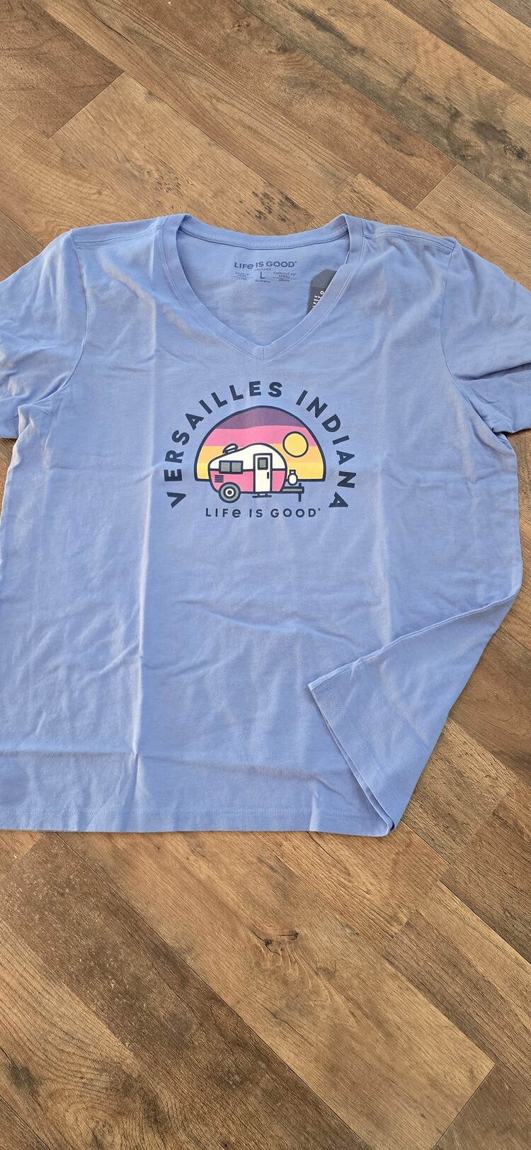 Life is Good W CRUSHER VEE ND RV RAINBOW CRNBLU