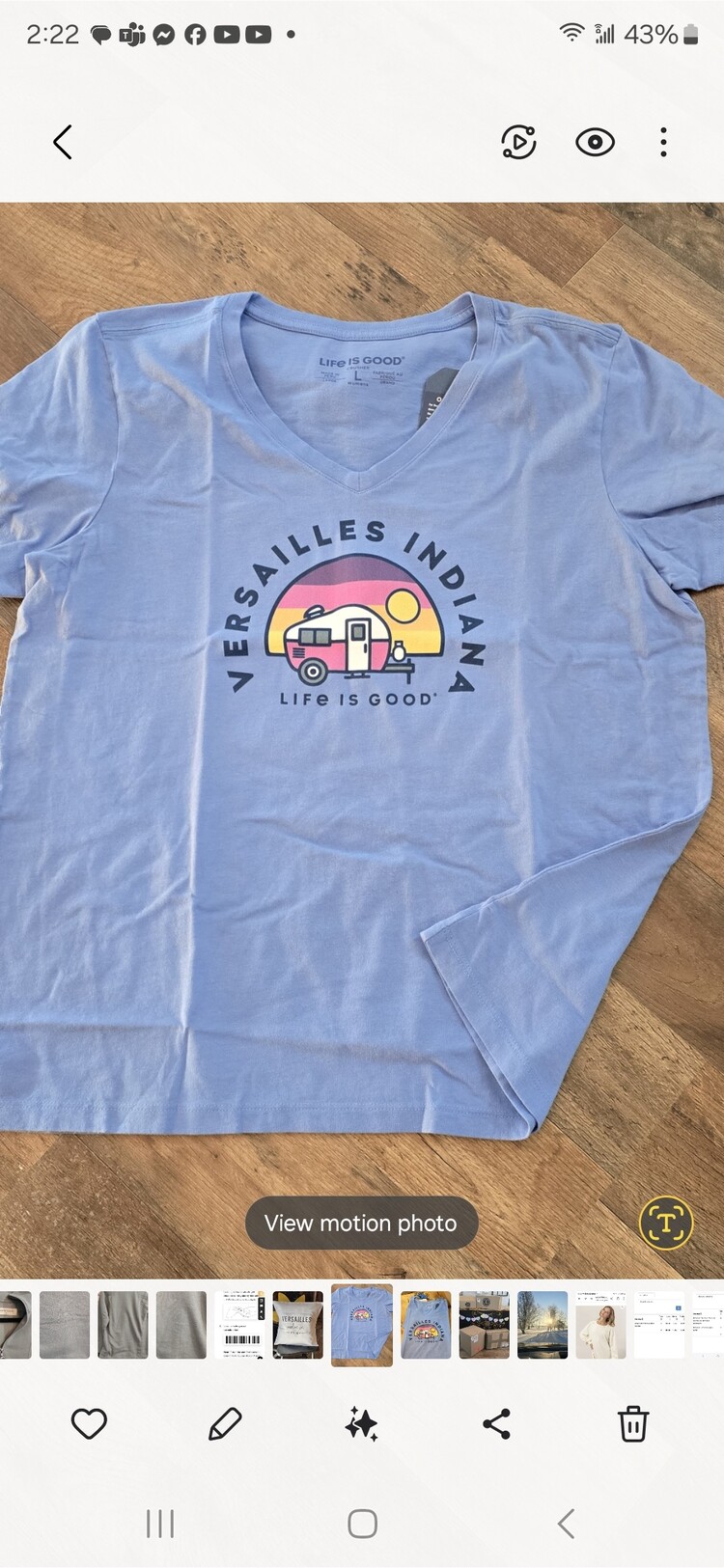 Life is Good W CRUSHER VEE ND RV RAINBOW CRNBLU