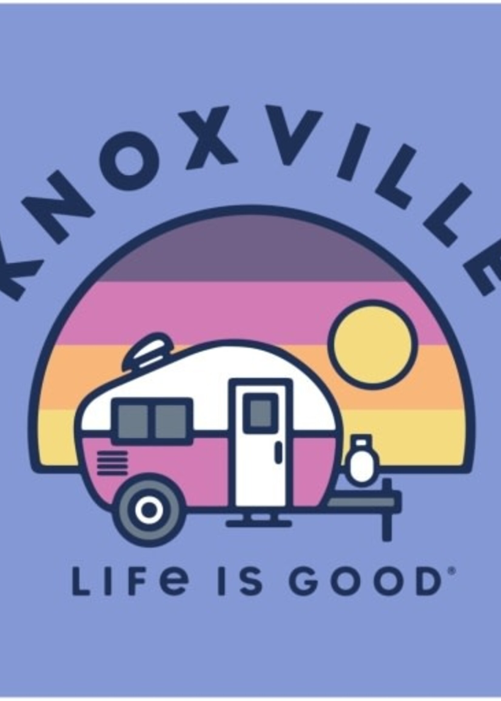 Life is Good W CRUSHER VEE ND RV RAINBOW CRNBLU