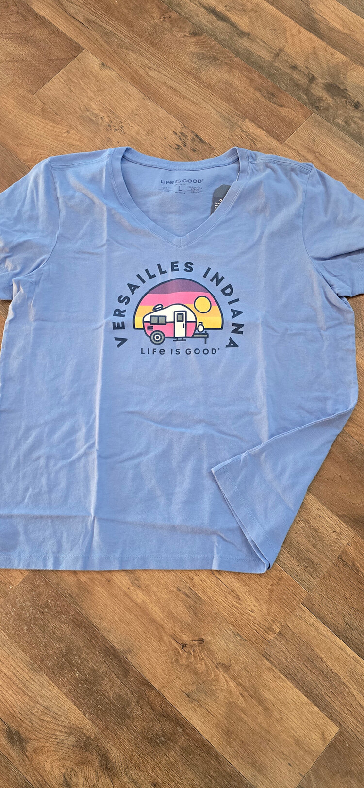 Life is Good W CRUSHER VEE ND RV RAINBOW CRNBLU