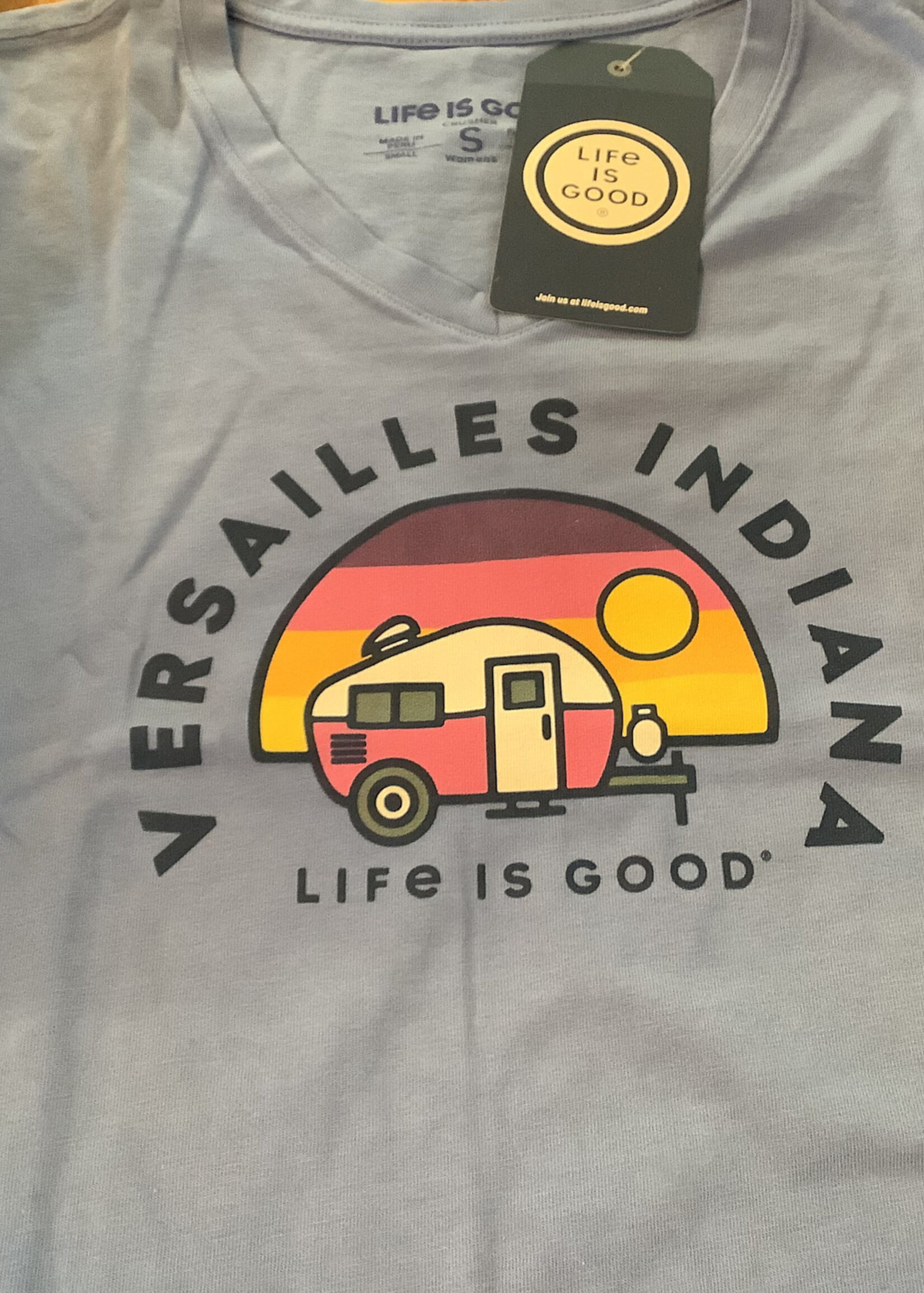 Life is Good W CRUSHER VEE ND RV RAINBOW CRNBLU