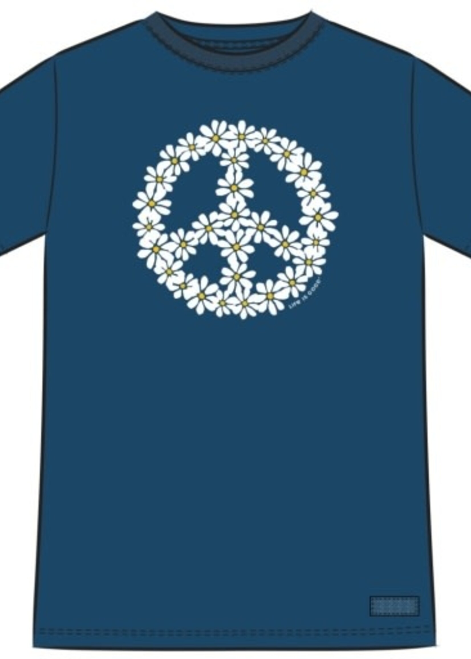 Life is Good WOMEN'S PEACE DAISY CHAIN  CRUSHER TEE