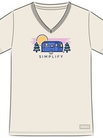 Life is Good WOMEN'S SIMPLIFY CAMPER  CRUSHER VEE