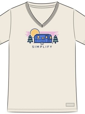 Life is Good WOMEN'S SIMPLIFY CAMPER  CRUSHER VEE