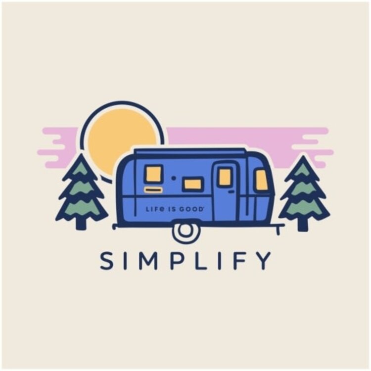 Life is Good WOMEN'S SIMPLIFY CAMPER  CRUSHER VEE