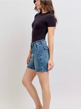 Judy Blue Utility Mid Length Shorts