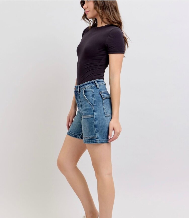 Judy Blue Utility Mid Length Shorts